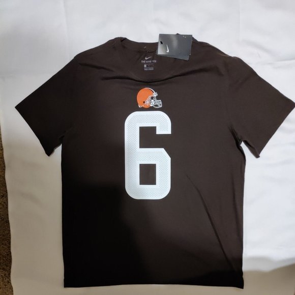 Cleveland Browns Baker Mayfield #6 Nike T-Shirt Men's Size Large Brown NWT - Picture 4 of 6